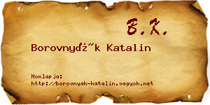 Borovnyák Katalin névjegykártya